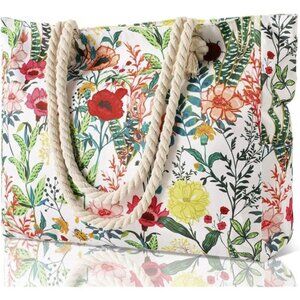 Beach Bag for Women Flowers